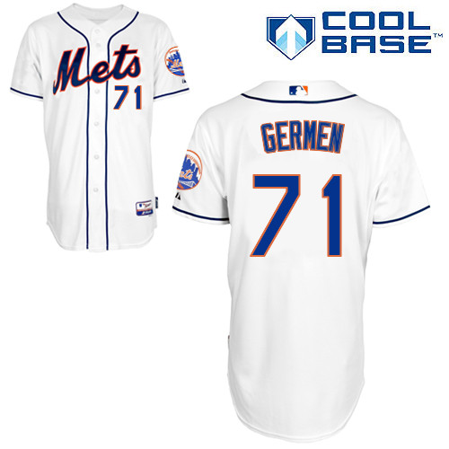 Gonzalez Germen #71 MLB Jersey-New York Mets Men's Authentic Alternate 2 White Cool Base Baseball Jersey